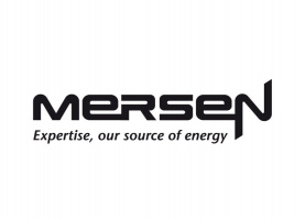 Mersen logo in black with baseline